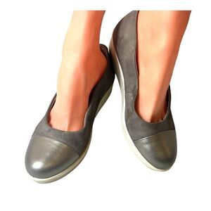 Hotter Womens Brown Leather Flats Slip On Shoe Size UK 5.5 US 7.5 Comfort Casual